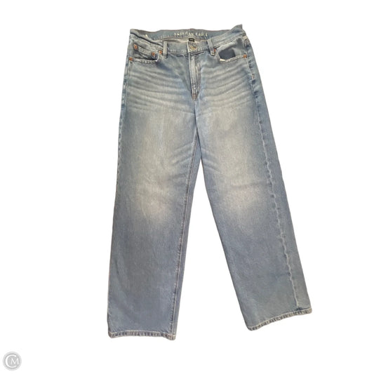 Jeans Wide Leg By American Eagle In Blue Denim, Size: 6l