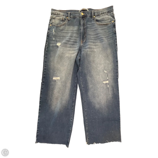 Jeans Wide Leg By Celebrity Pink In Blue Denim, Size: 20