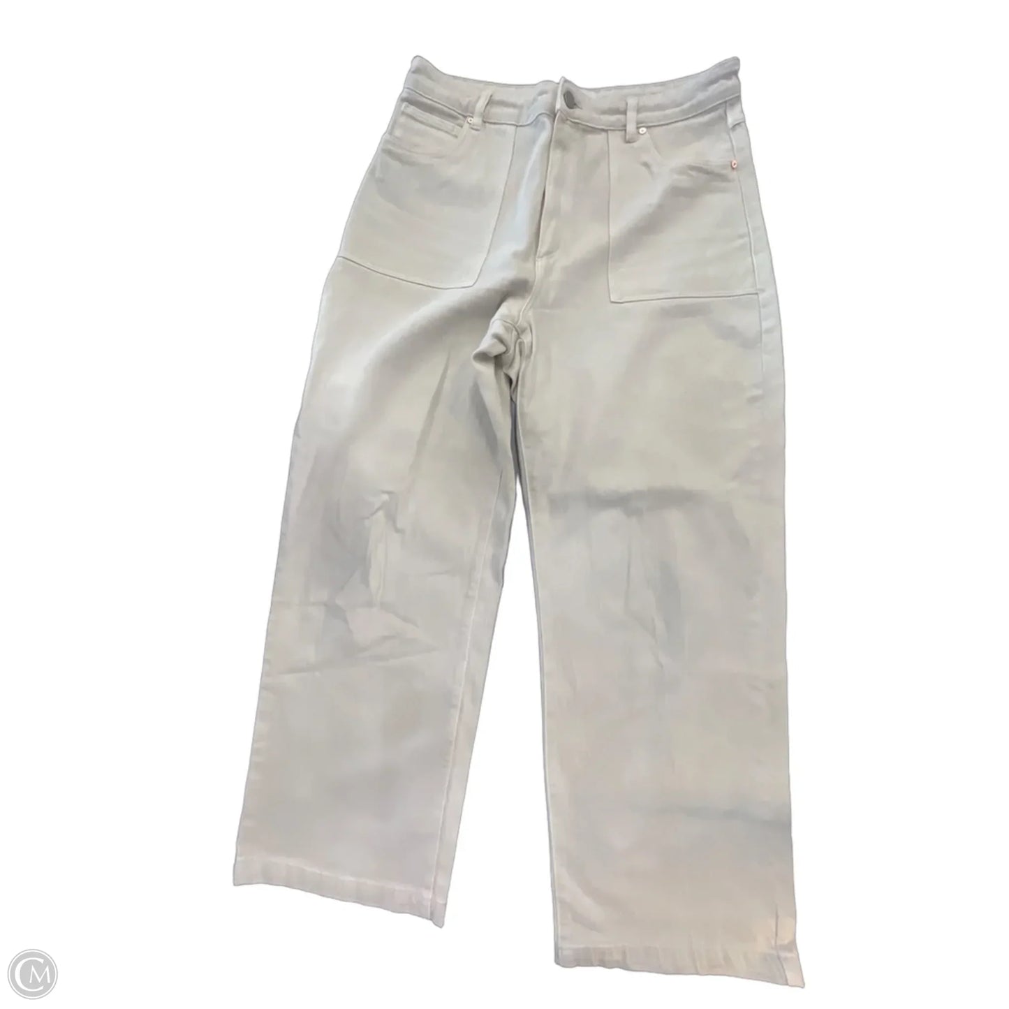 Jeans Wide Leg By Cmb In Cream Denim, Size: 14