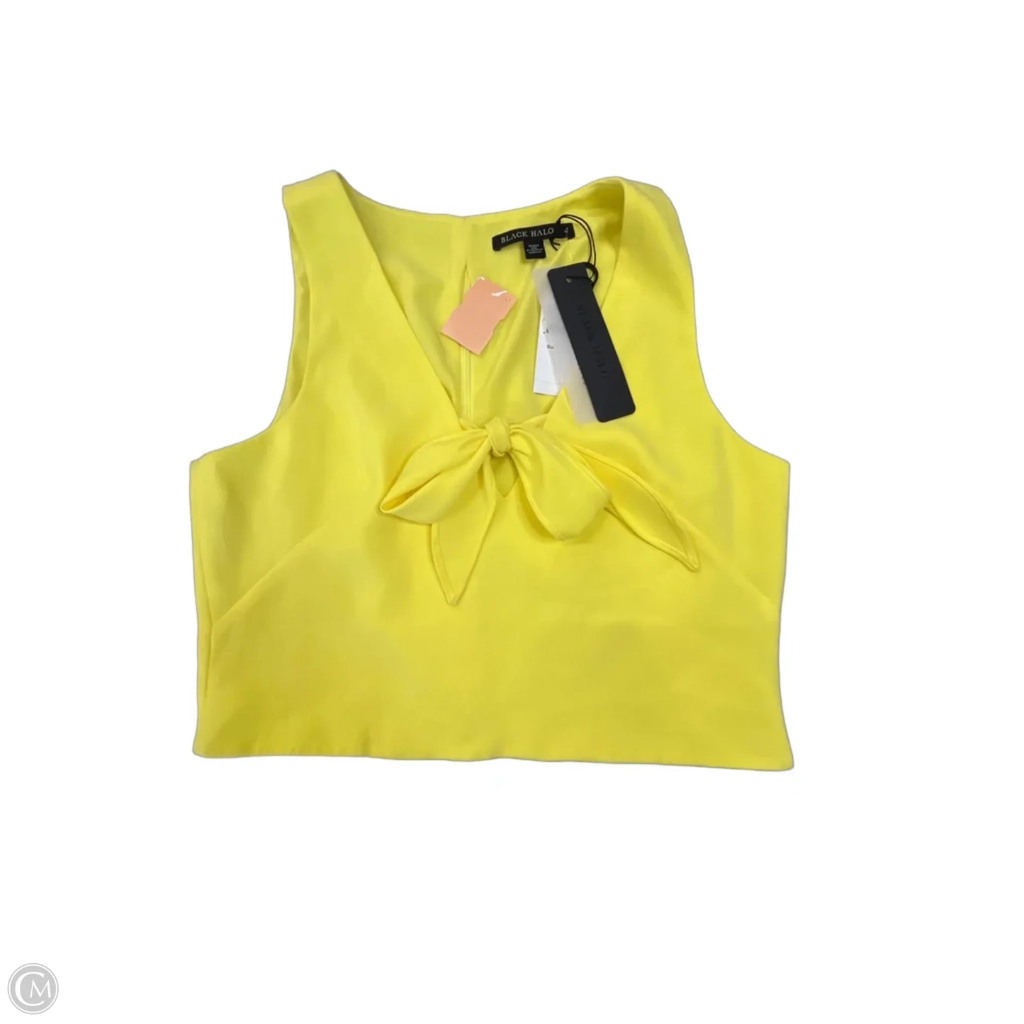 Top Sleeveless By Black Halo In Yellow, Size: S