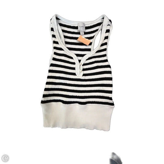 Top Sleeveless By Maeve In Black & White, Size: S