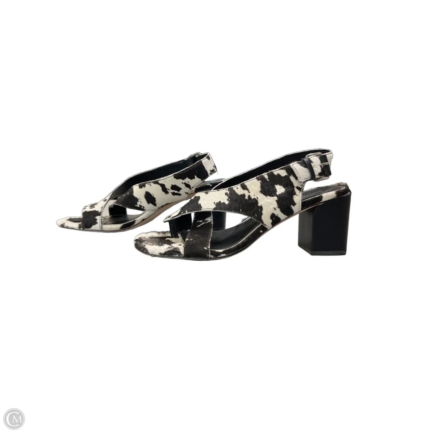 Sandals Heels Block By Donald Pliner In Animal Print, Size: 9.5