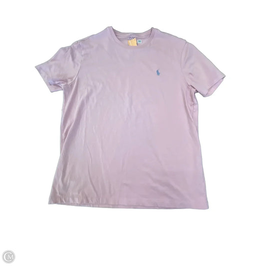 Top Short Sleeve By Polo Ralph Lauren In Pink, Size: L