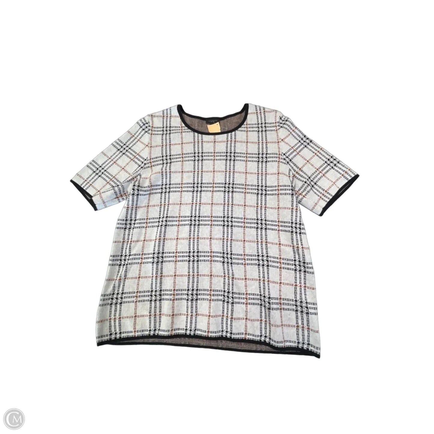 Top Short Sleeve By Ann Taylor In Grey, Size: L