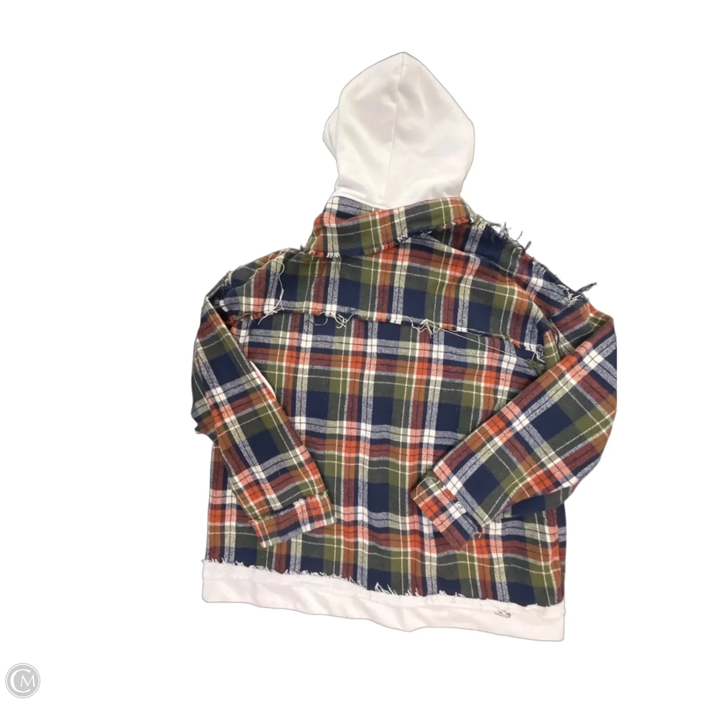Jacket Shirt By Pol In Plaid Pattern, Size: M