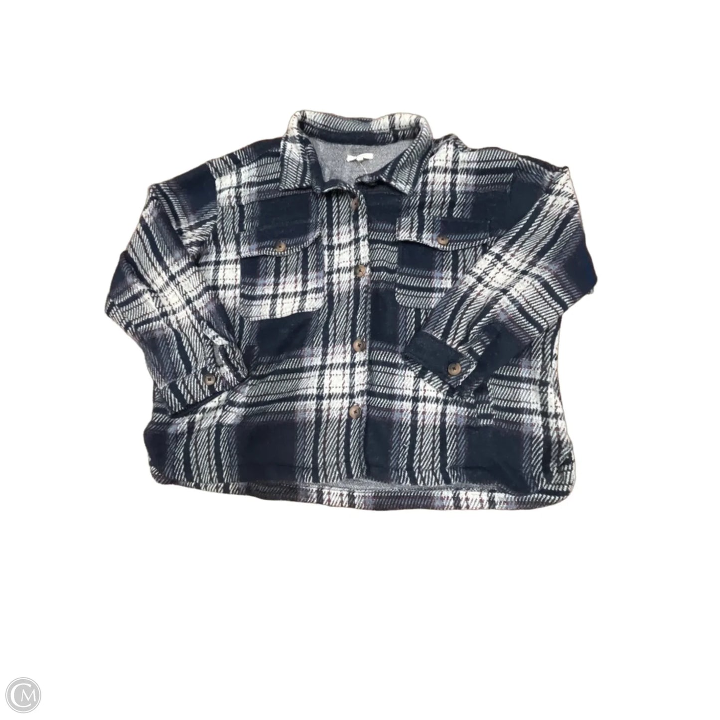 Jacket Shirt By Maurices In Blue, Size: 2x