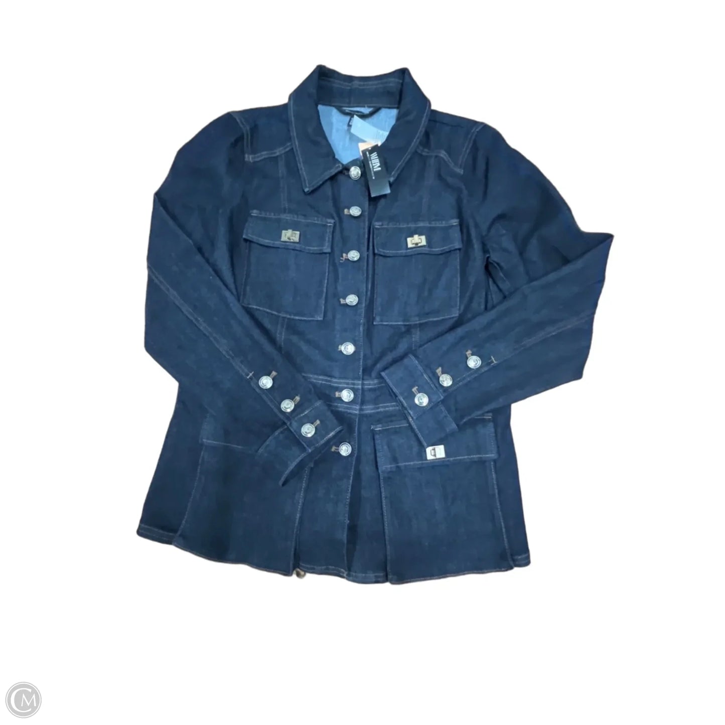 Jacket Denim By White House Black Market In Blue Denim, Size: L