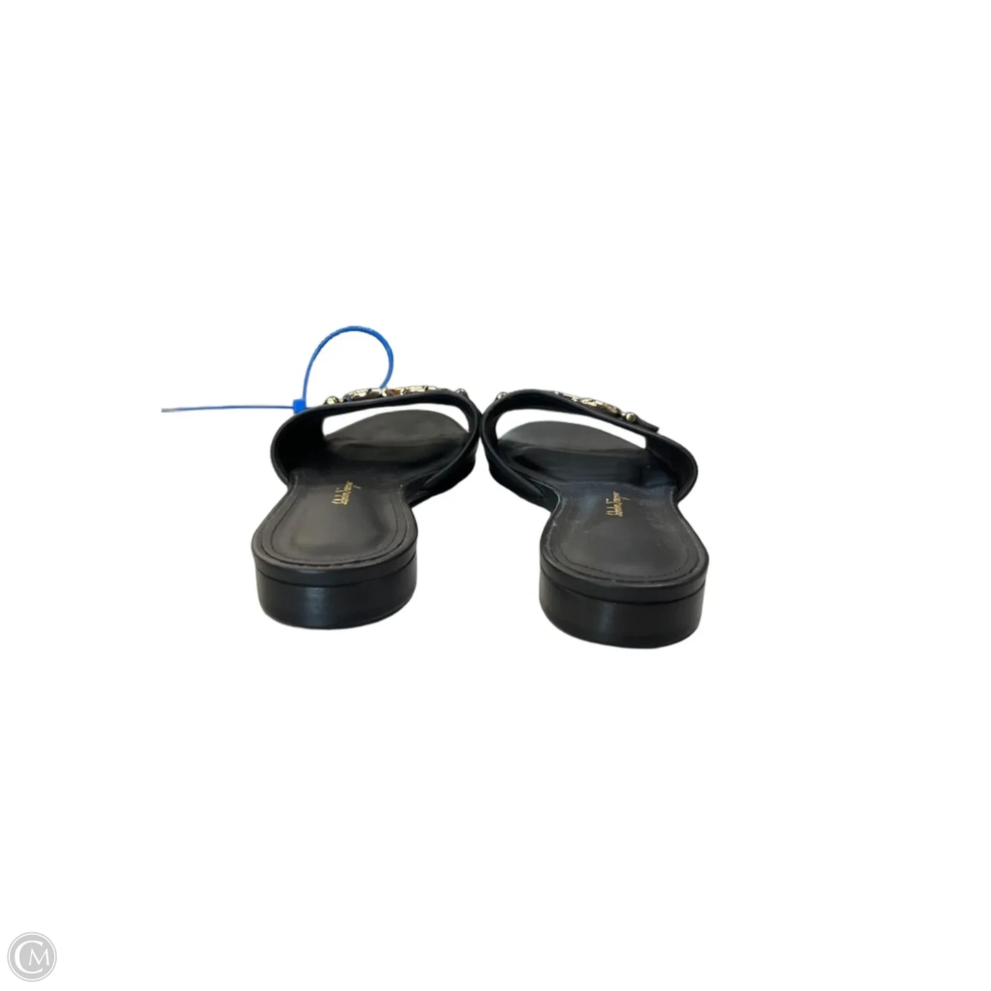 Sandals Luxury Designer By Ferragamo In Black, Size: 7