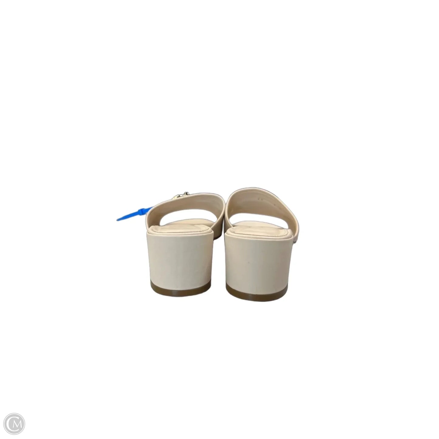 Sandals Luxury Designer By Ferragamo In Cream, Size: 7
