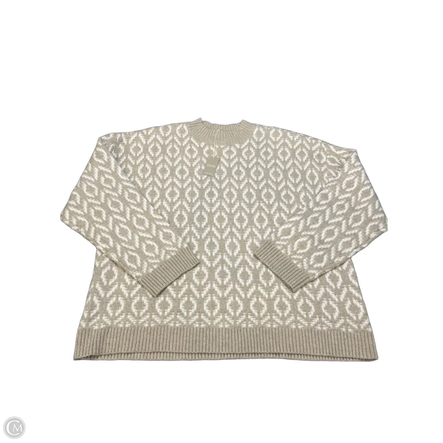 Sweater By Haven In Tan & White, Size: Xl