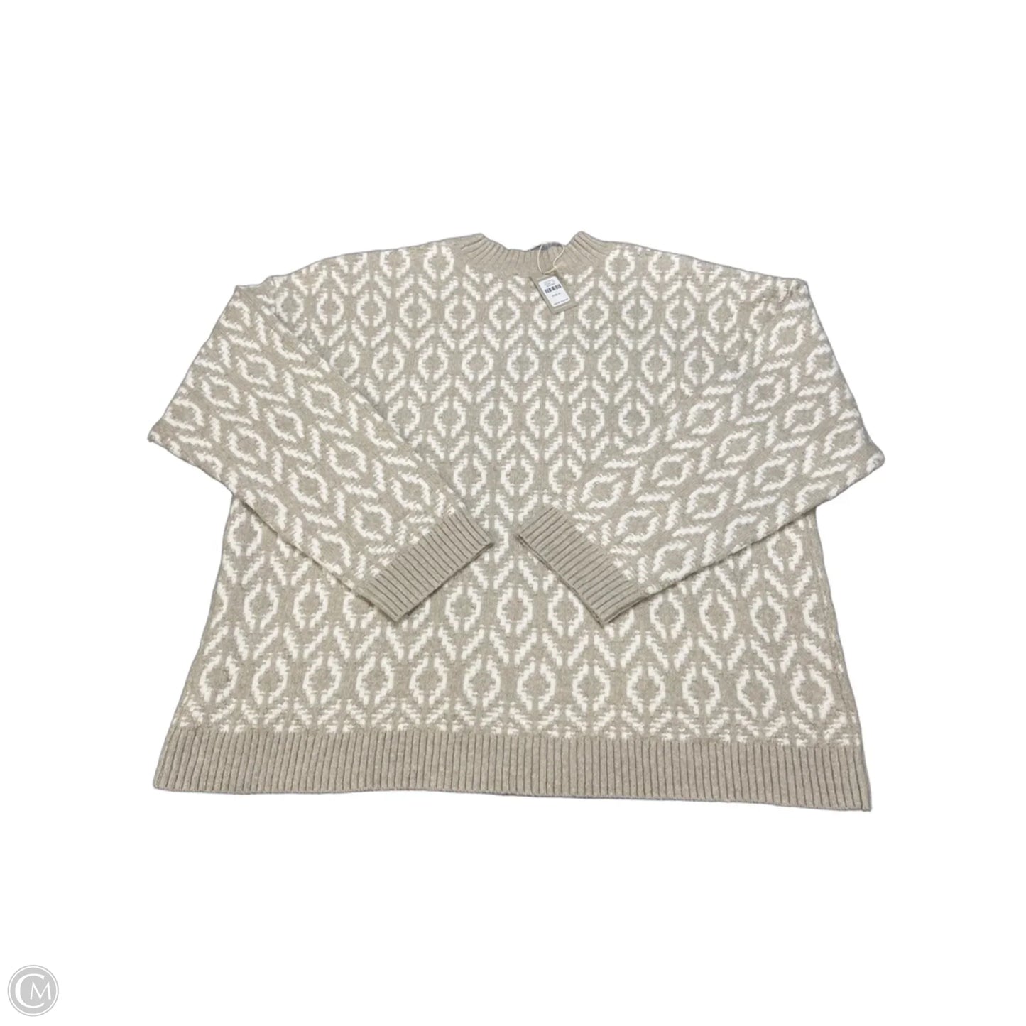 Sweater By Haven In Tan & White, Size: Xl