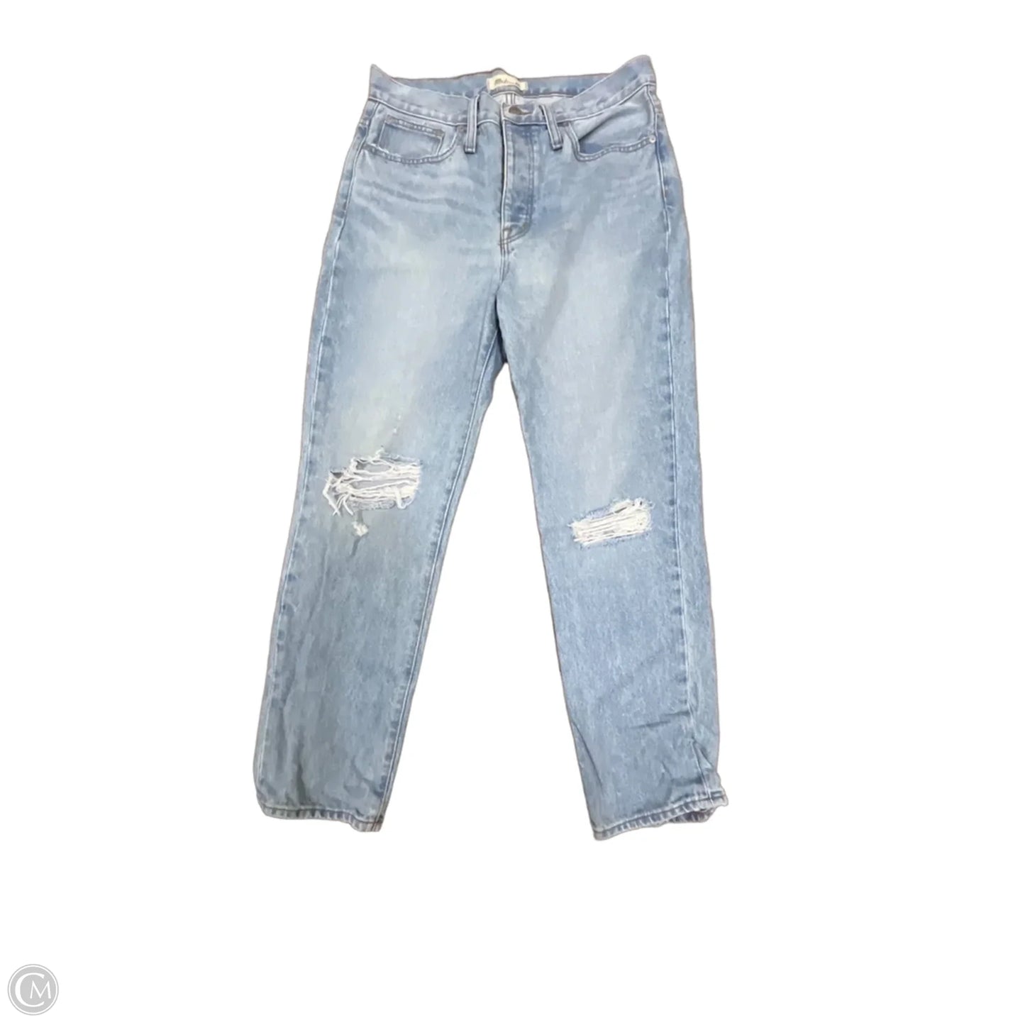 Jeans Straight By Madewell In Blue Denim, Size: 8p