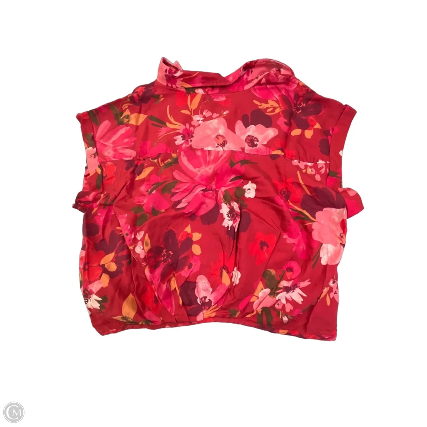 Blouse Short Sleeve By Kut In Red, Size: Xl