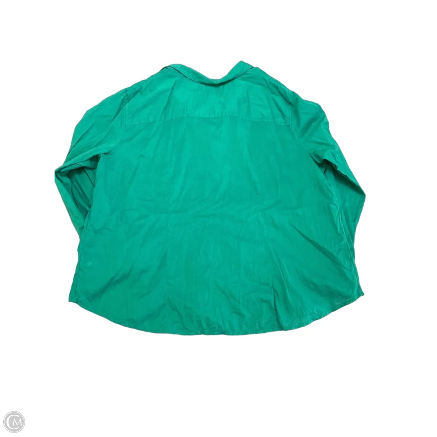 Blouse Long Sleeve By Nic + Zoe In Green, Size: Xl