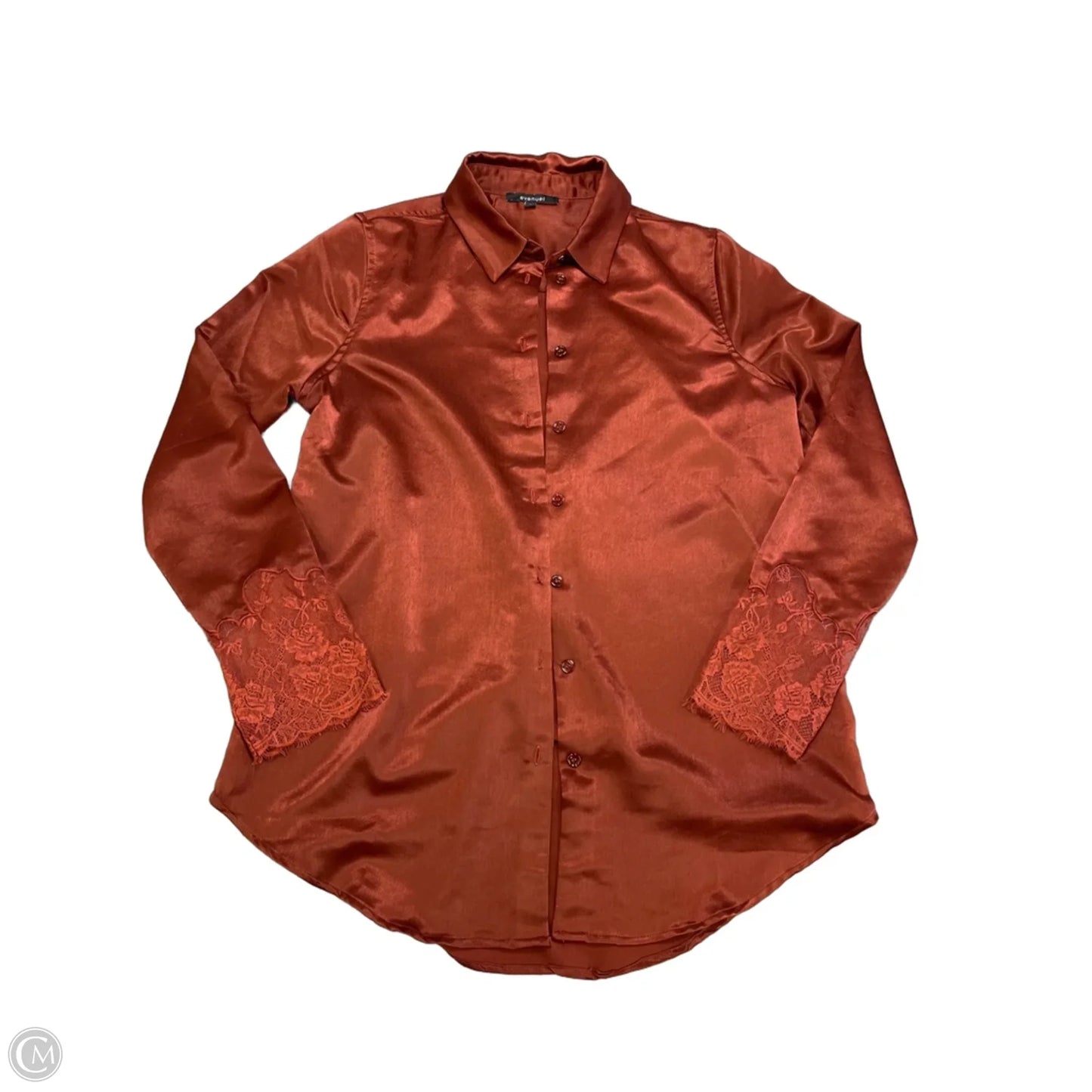 Blouse Long Sleeve By Clothes Mentor In Red, Size: S