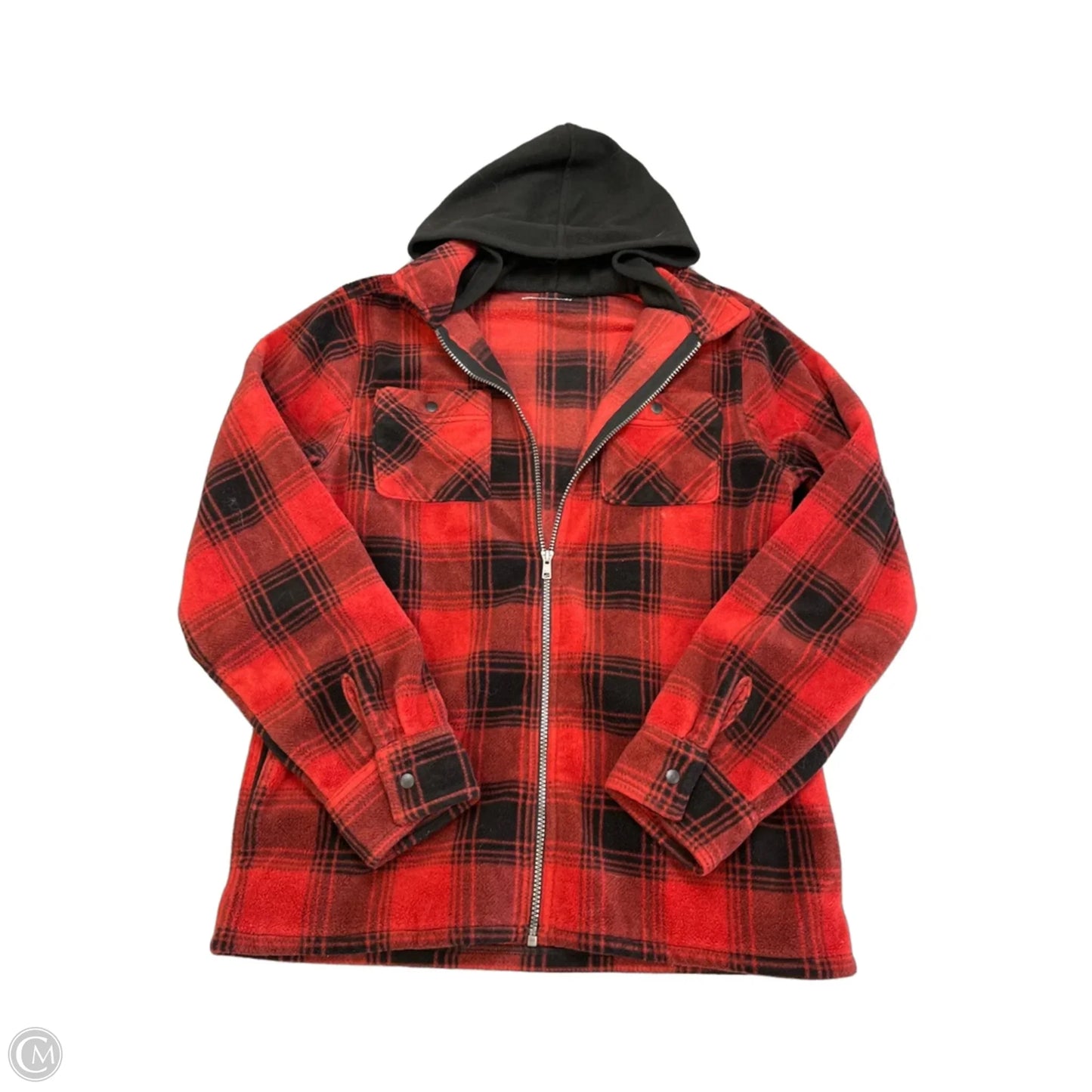 Jacket Fleece By Sonoma In Black & Red, Size: Xl