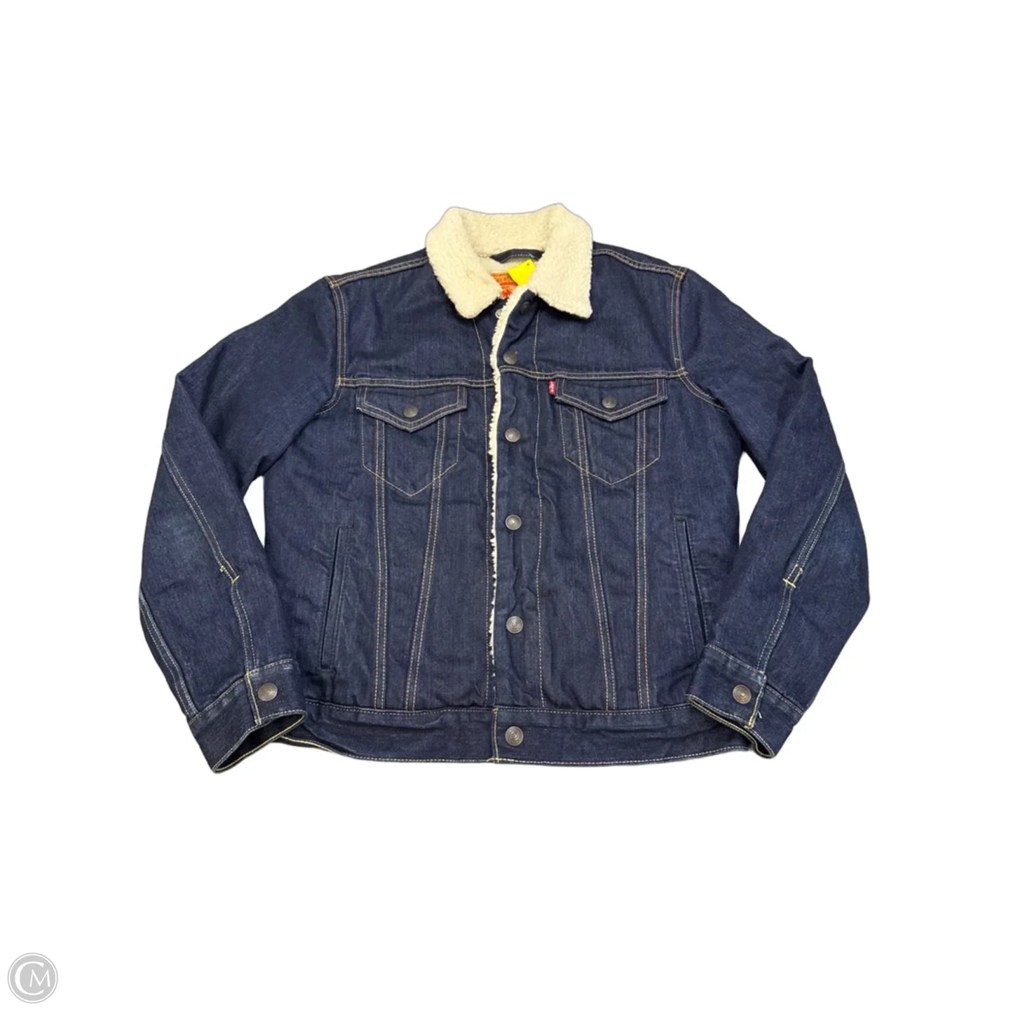 Jacket Denim By Levis In Blue Denim, Size: S