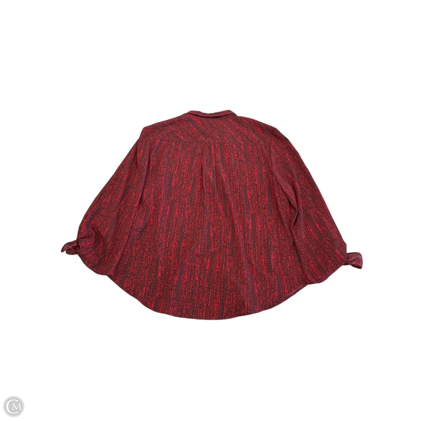 Blouse Long Sleeve By Jones New York In Red, Size: Xl