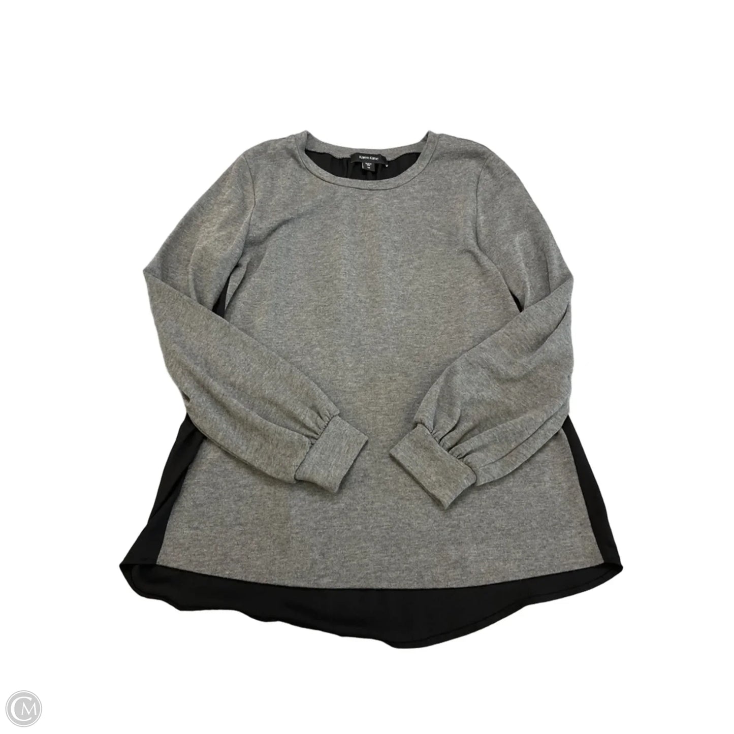 Top Long Sleeve By Karen Kane In Grey, Size: M