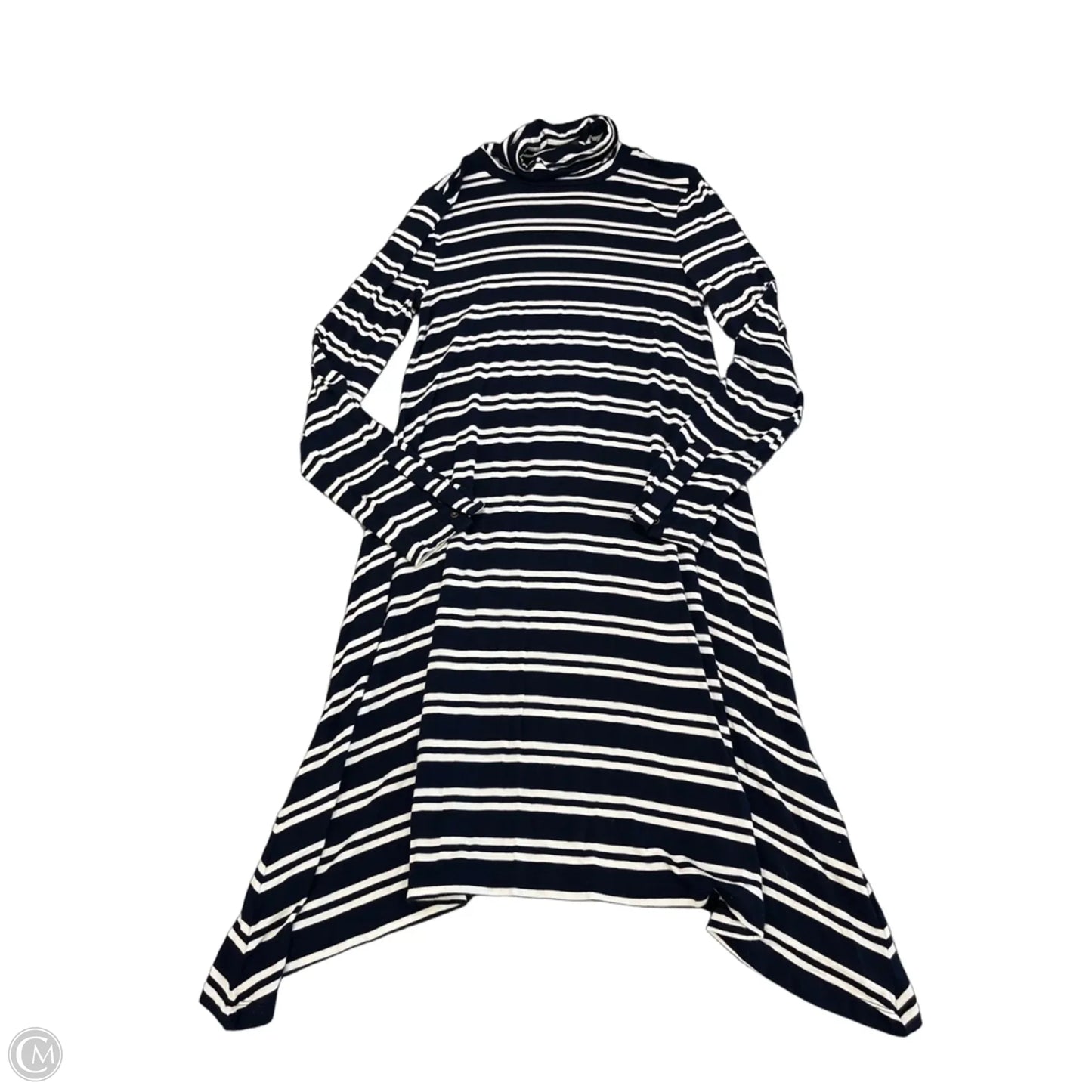 Dress Casual Midi By Maeve In Striped Pattern, Size: M