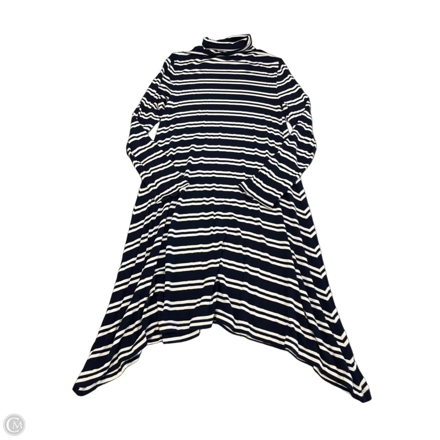 Dress Casual Midi By Maeve In Striped Pattern, Size: M