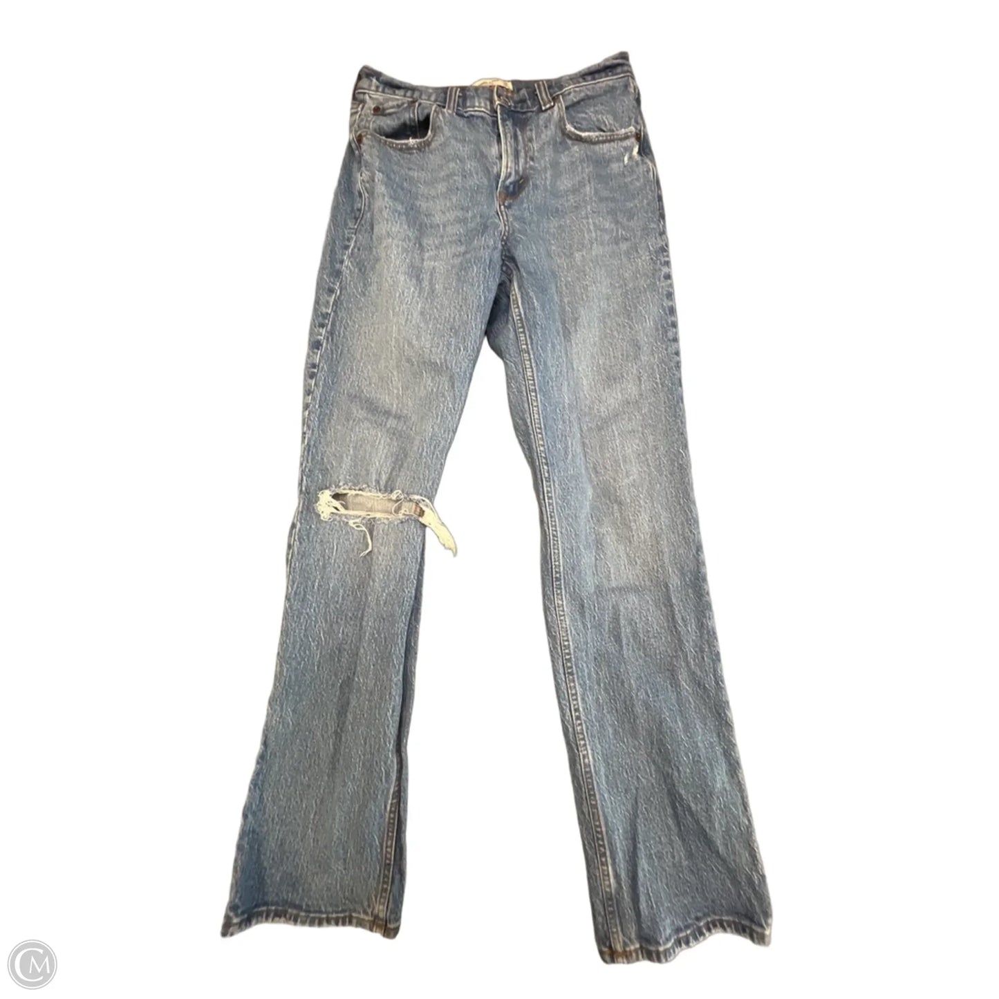 Jeans Straight By Abercrombie And Fitch In Blue Denim, Size: 2