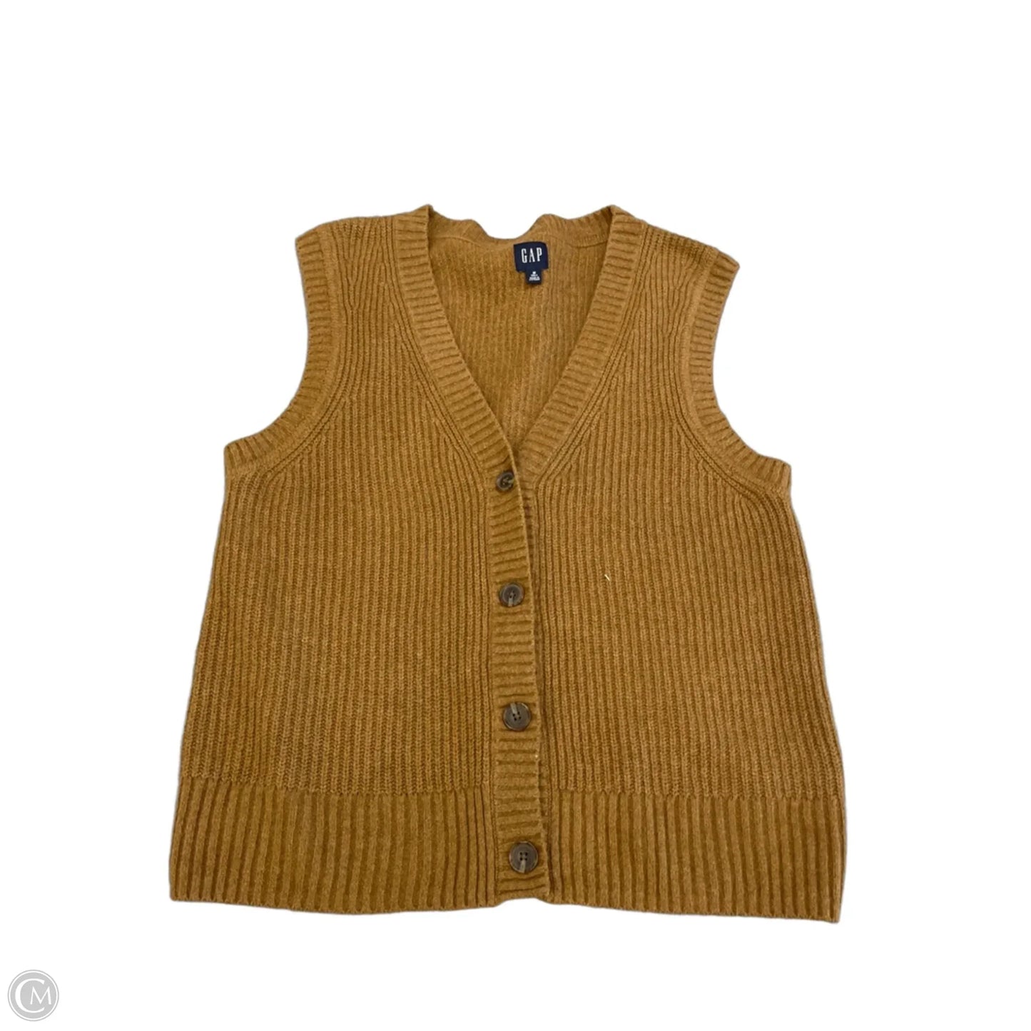 Vest Sweater By Gap In Brown, Size: M