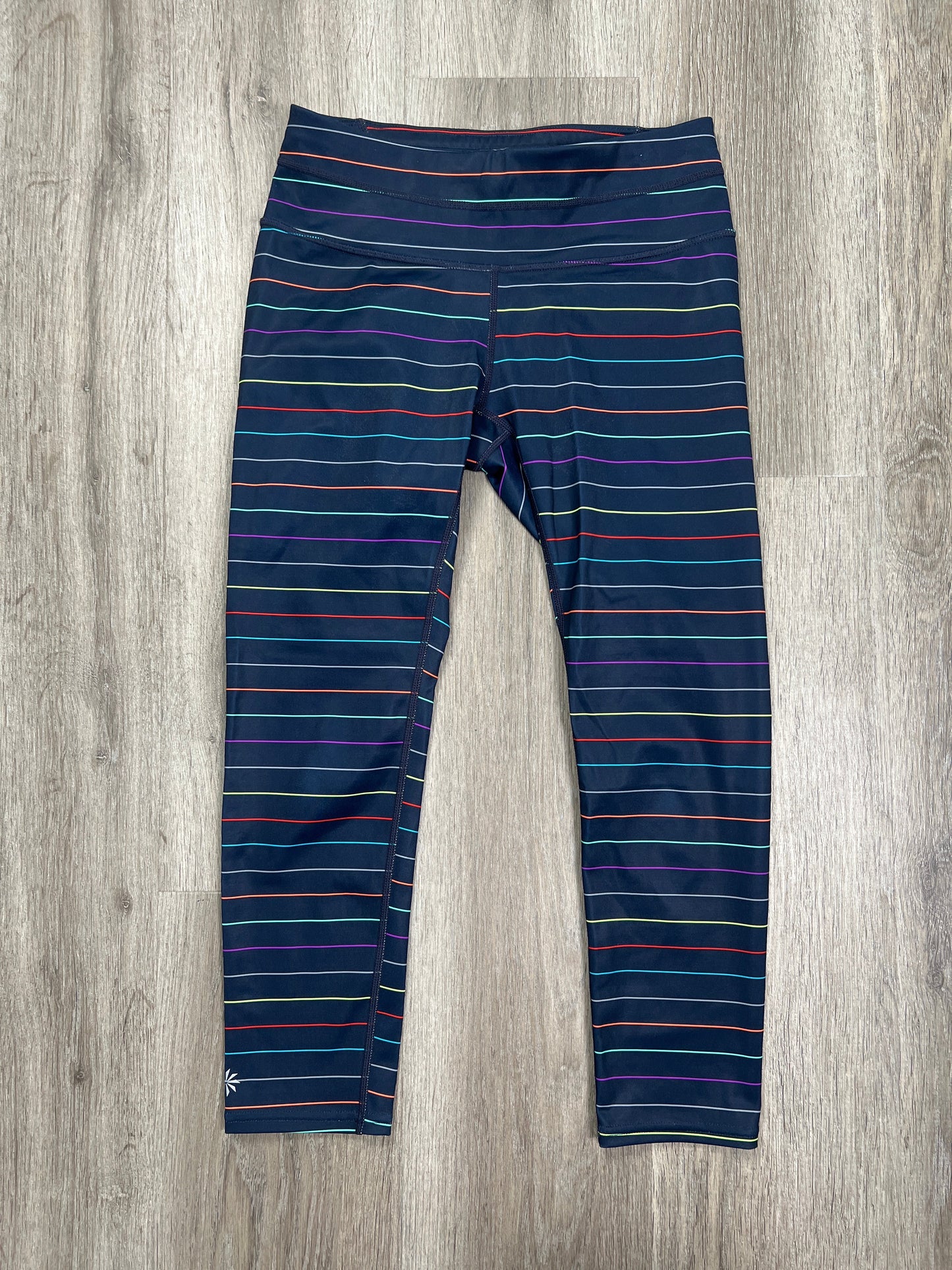 Striped Pattern Athletic Leggings Athleta, Size Xs