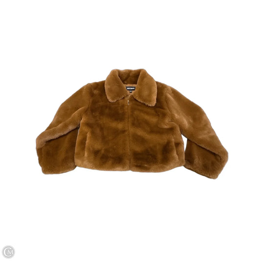 Coat Faux Fur & Sherpa By Steve Madden In Brown, Size: L