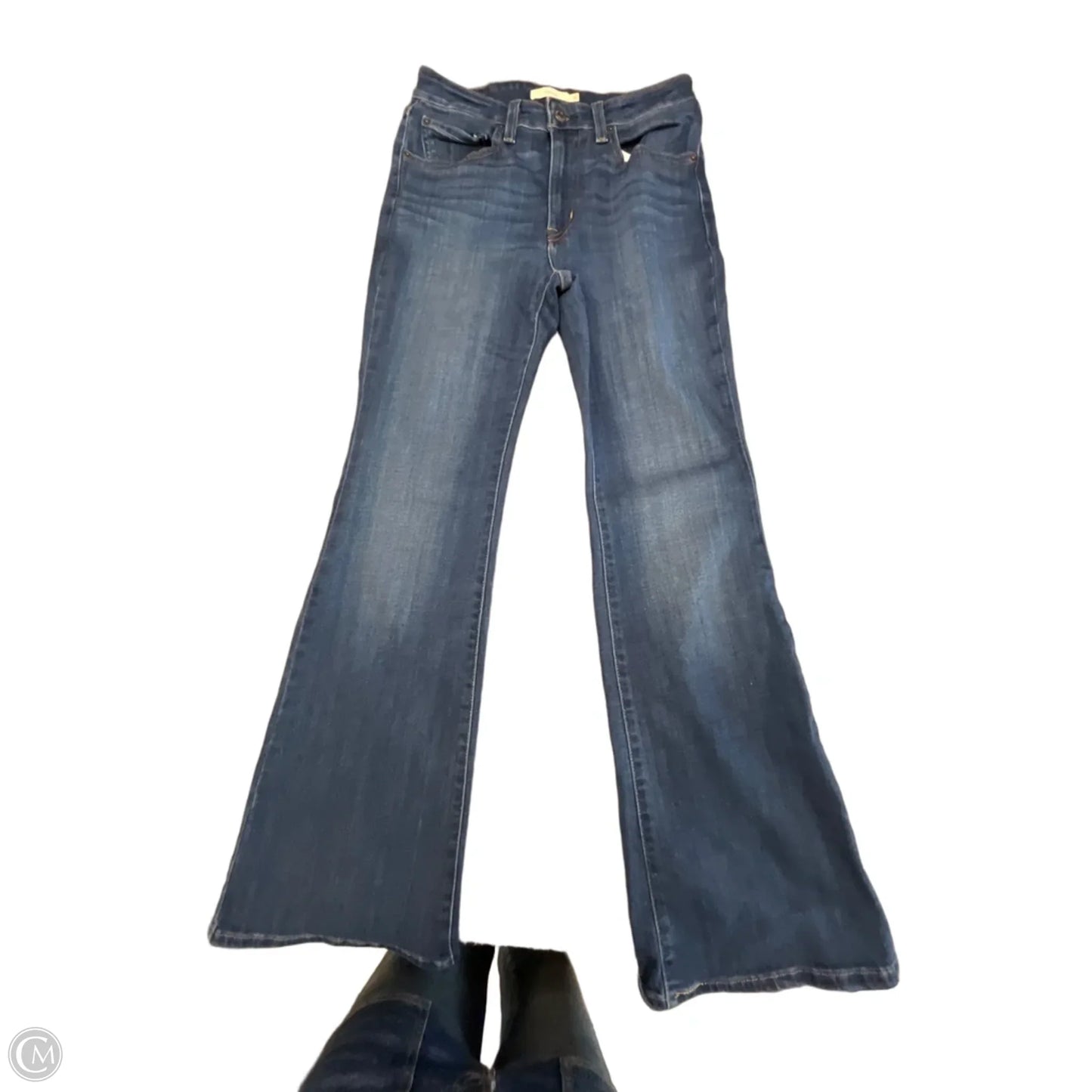 Jeans Flared By Levis In Blue Denim, Size: 10