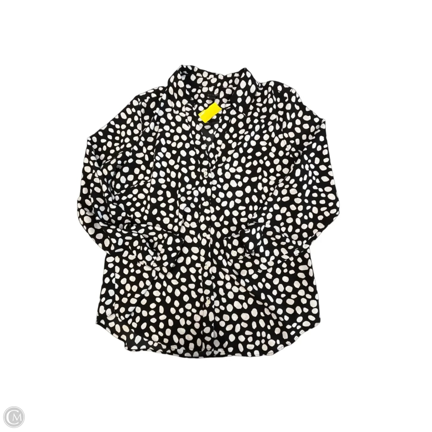 Blouse Long Sleeve By Ann Taylor In Black, Size: L