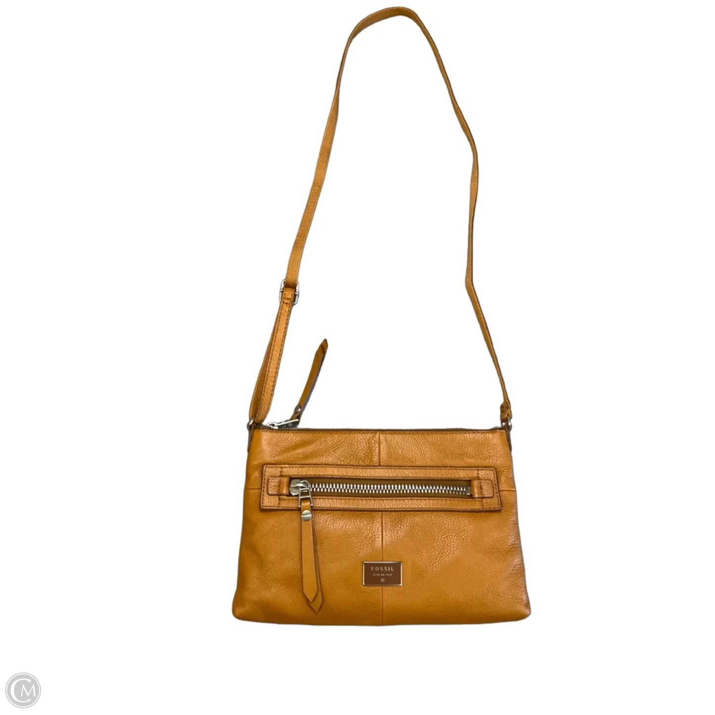 Crossbody Leather By Fossil, Size: Small