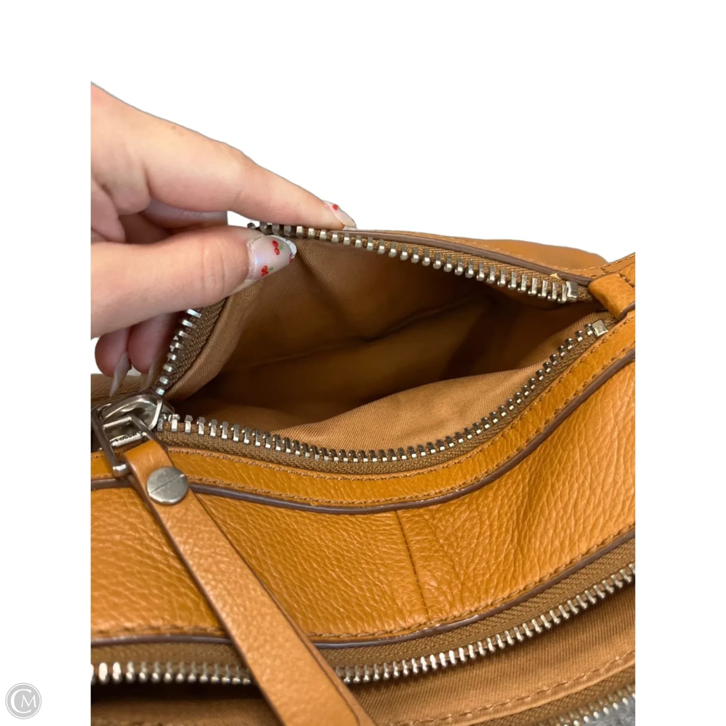 Crossbody Leather By Fossil, Size: Small