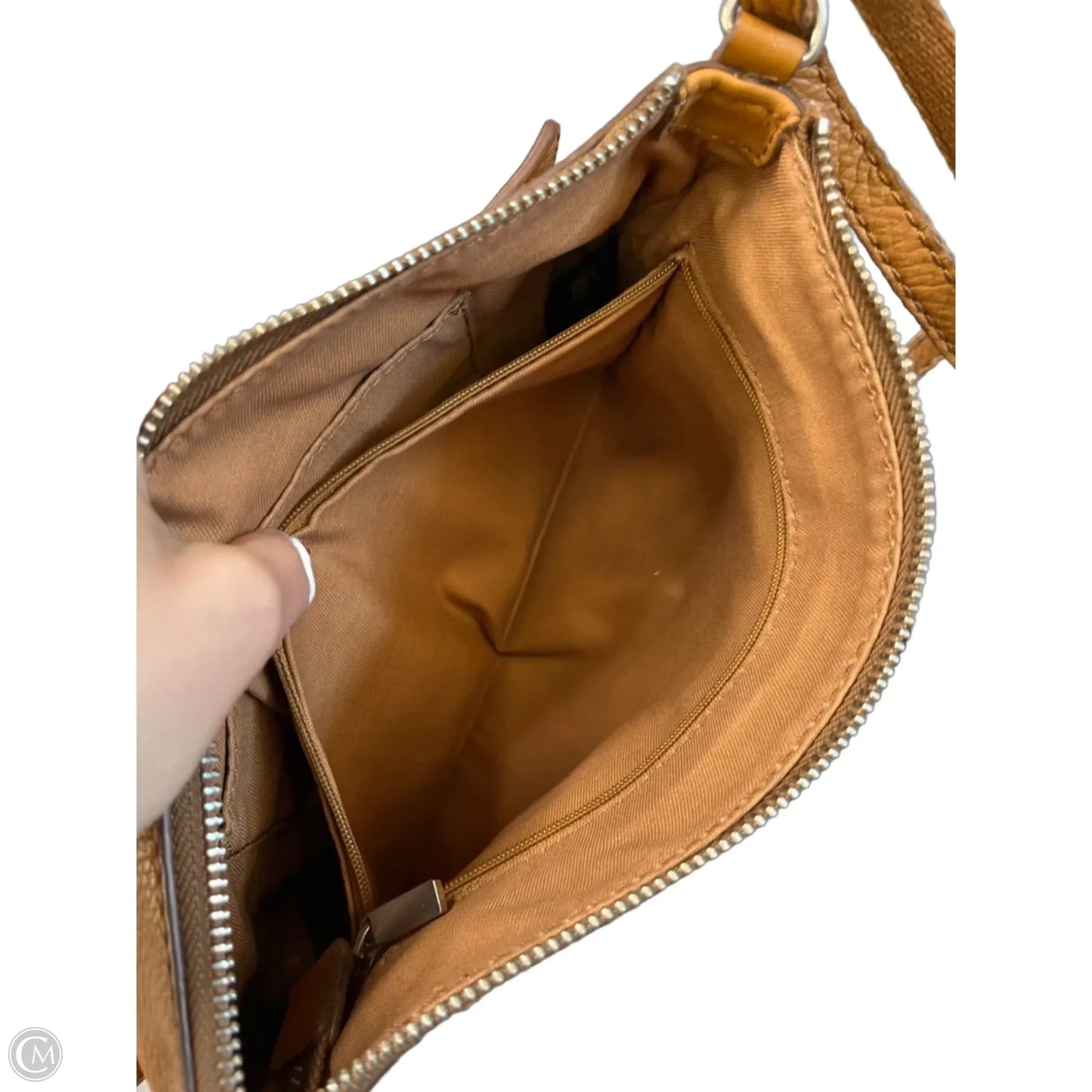 Crossbody Leather By Fossil, Size: Small