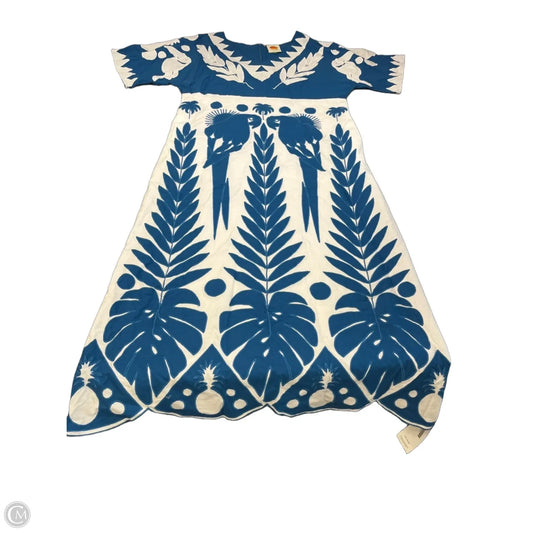 Dress Designer By Farm Rio In Blue & White, Size: M