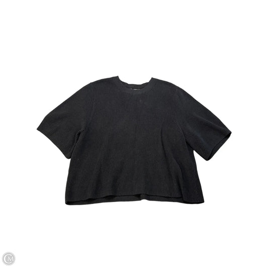Sweater Short Sleeve By Loft In Black, Size: Xl