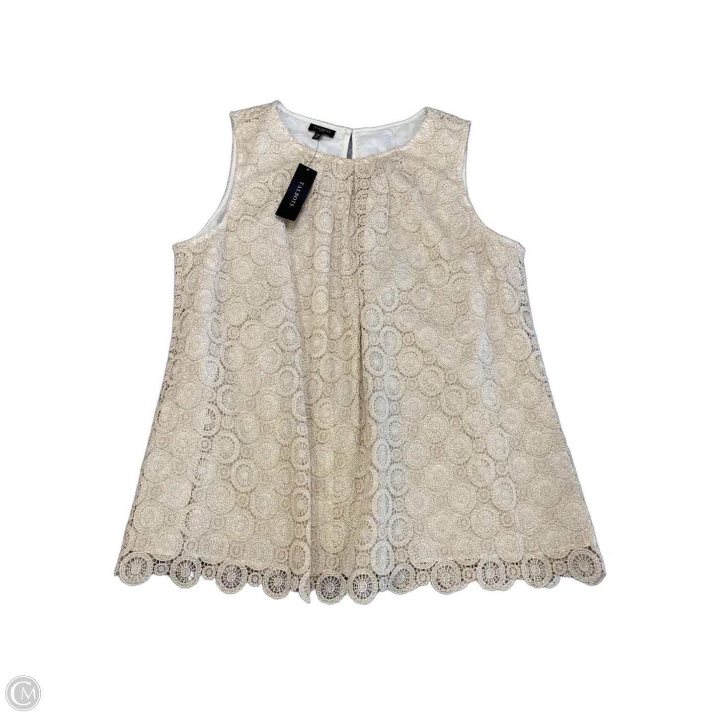 Blouse Sleeveless By Talbots In Gold, Size: Xl