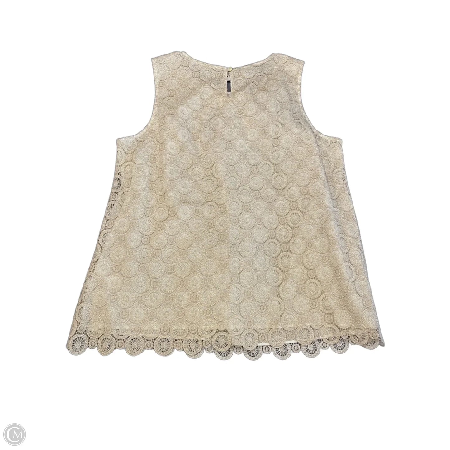 Blouse Sleeveless By Talbots In Gold, Size: Xl