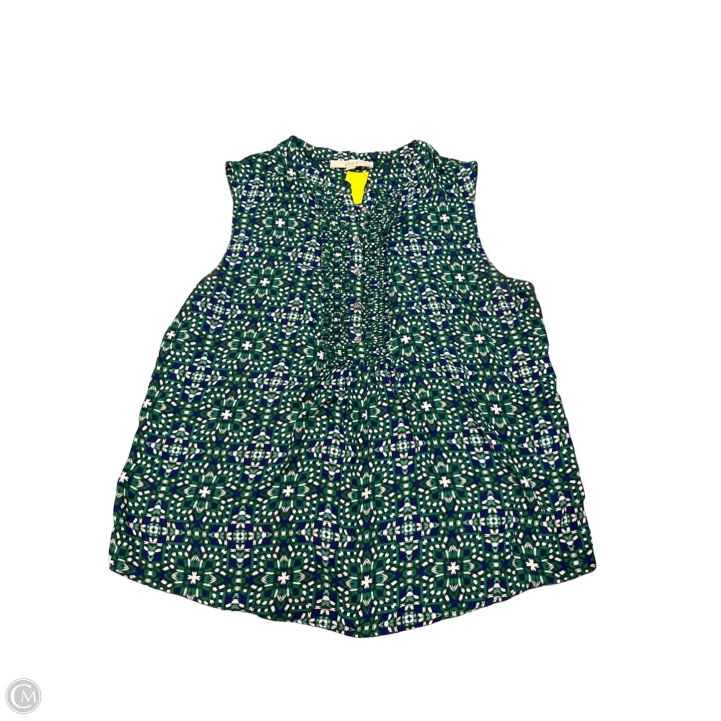 Blouse Sleeveless By Loft In Blue & Green, Size: Xl