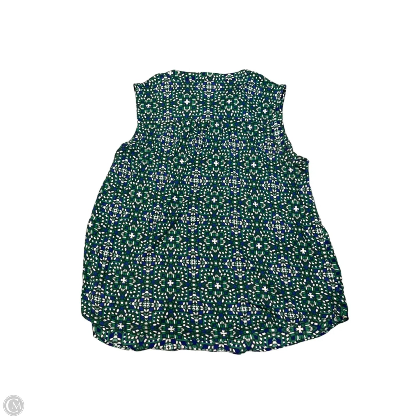 Blouse Sleeveless By Loft In Blue & Green, Size: Xl