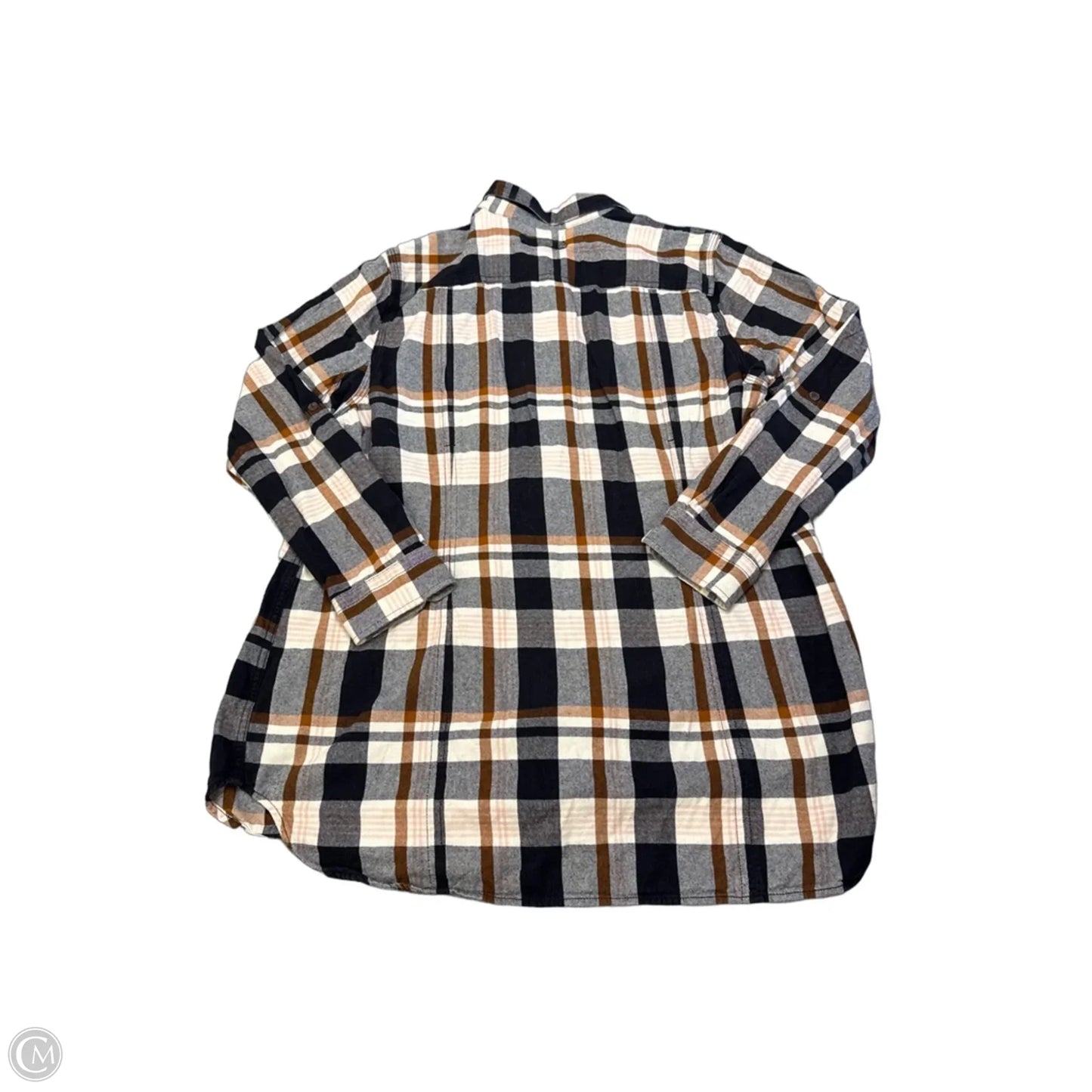 Top Long Sleeve By Duluth Trading In Plaid Pattern, Size: Xl
