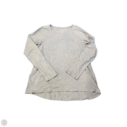 Athletic Top Long Sleeve Crewneck By Lululemon In Grey, Size: M