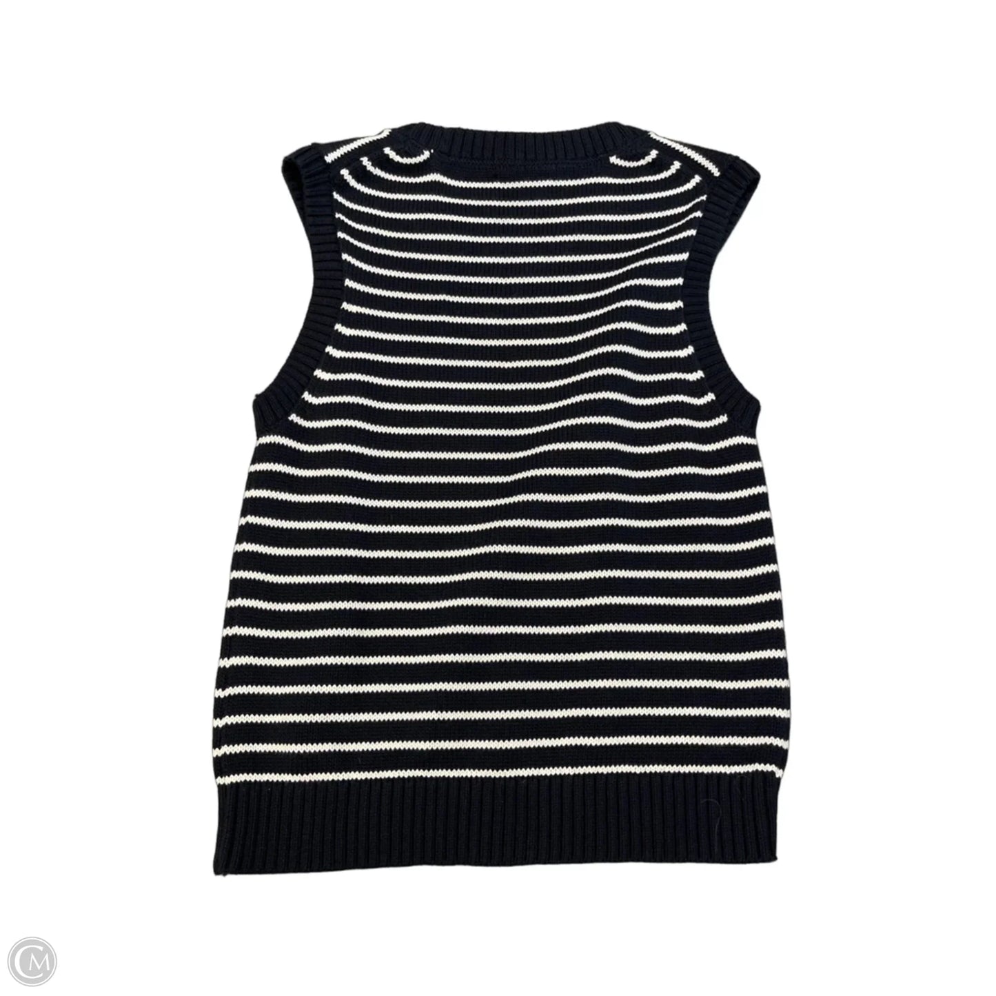 Vest Sweater By Tommy Hilfiger In Striped Pattern, Size: M