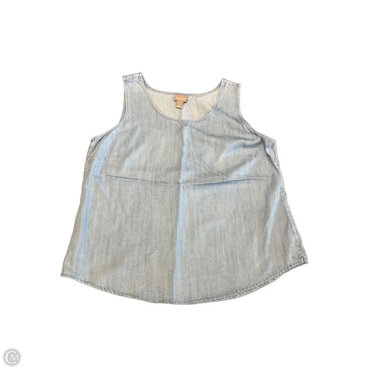 Top Sleeveless By Chicos In Blue, Size: L
