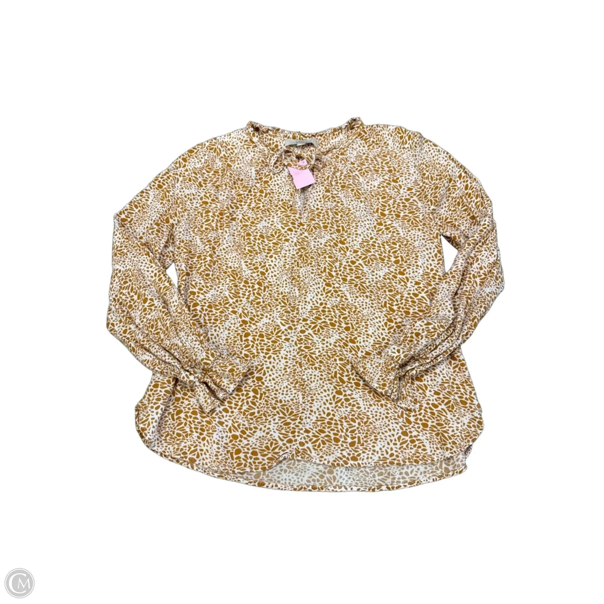 Blouse Long Sleeve By Loft In Orange, Size: S