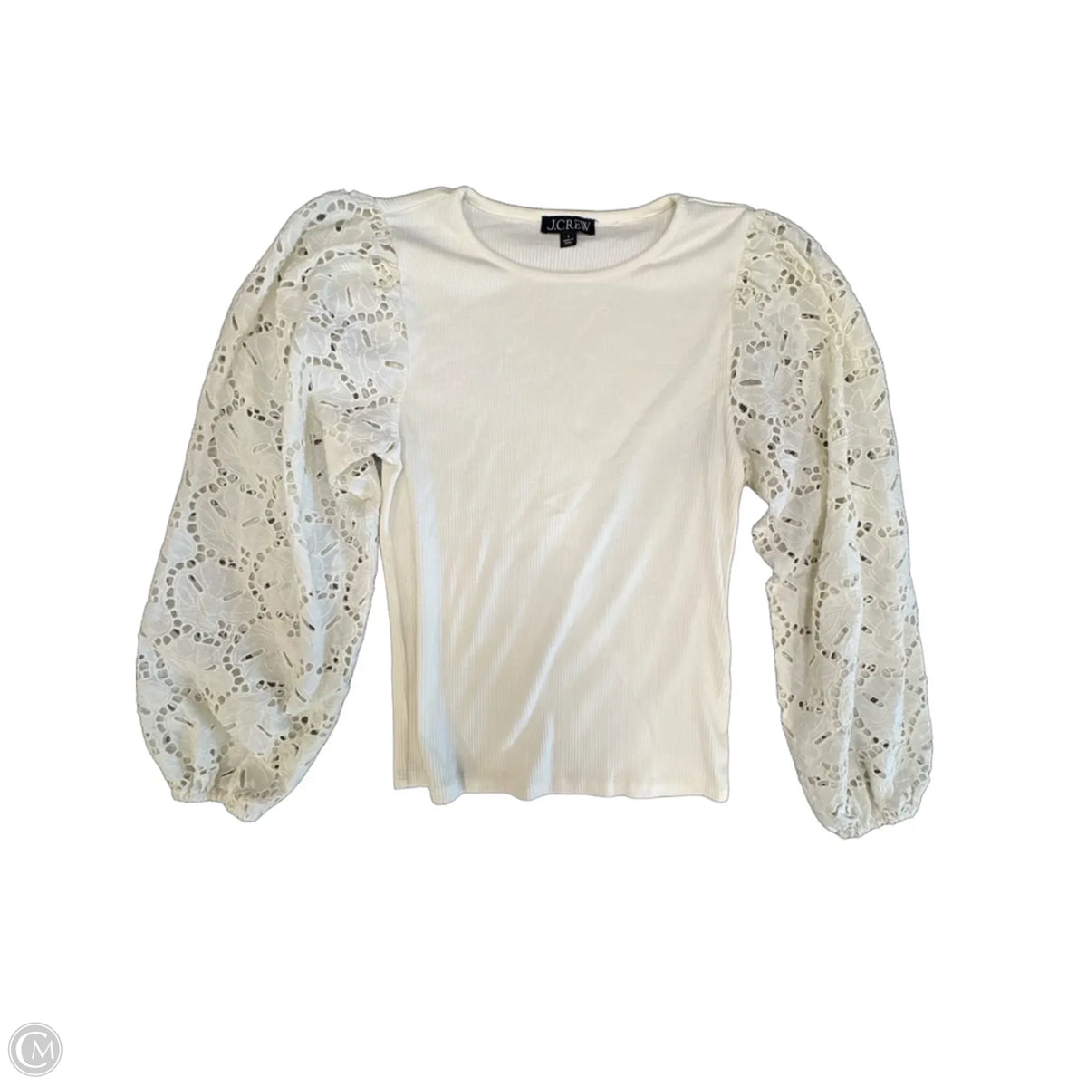 Blouse Long Sleeve By J. Crew In White, Size: S