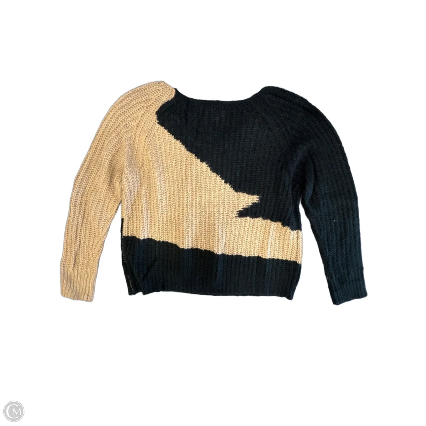 Sweater By Lush In Black & Tan, Size: M