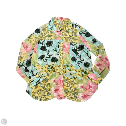 Blouse Long Sleeve By Rose And Olive In Multi-colored, Size: M
