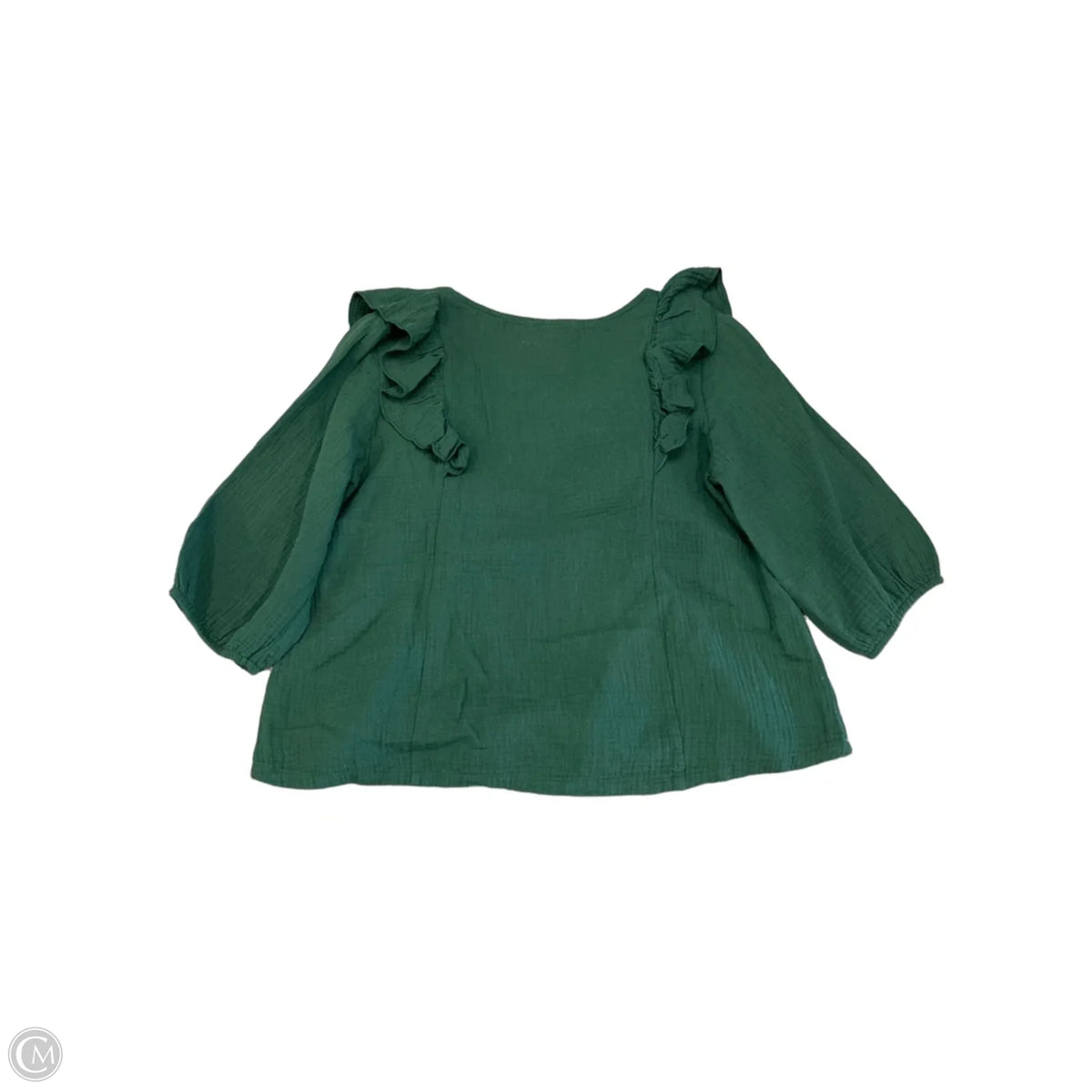 Top 3/4 Sleeve By Evereve In Green, Size: S
