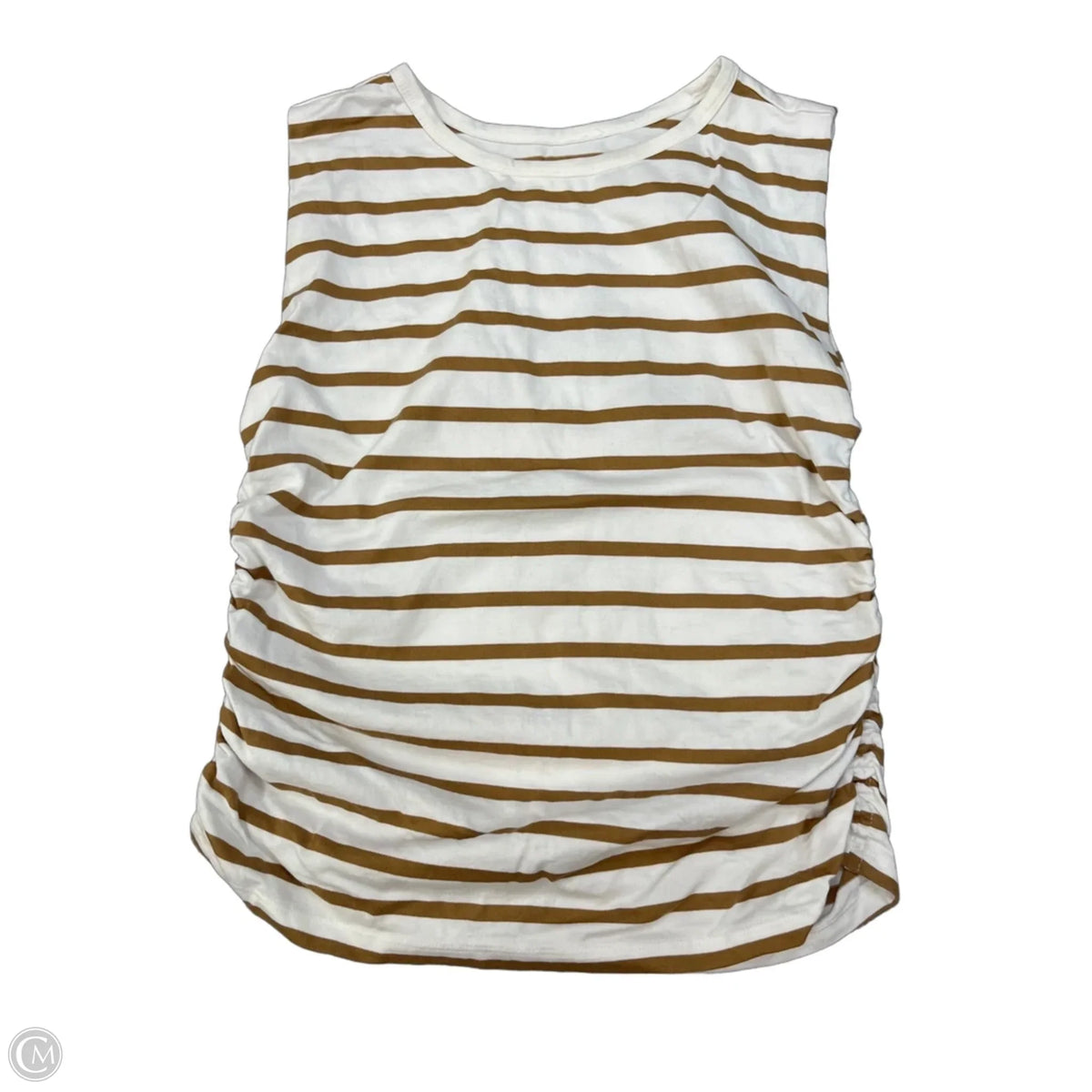 Top Sleeveless By Loft In Striped Pattern, Size: L